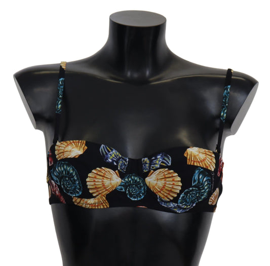 Dolce &amp; Gabbana Chic Shell Print Bikini Top