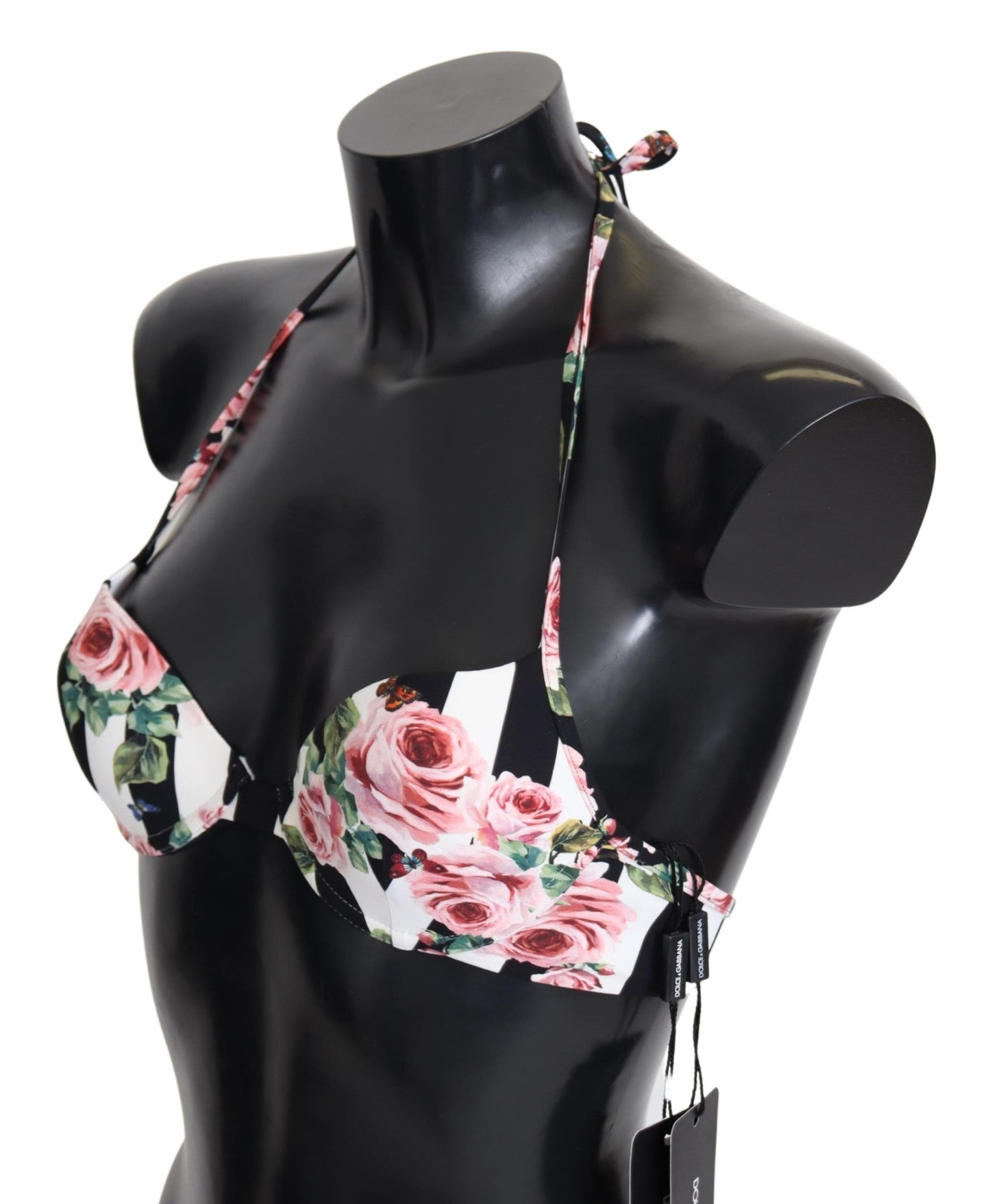 Dolce & Gabbana Schickes Bikinioberteil mit Rosenmuster für elegante Strandtage