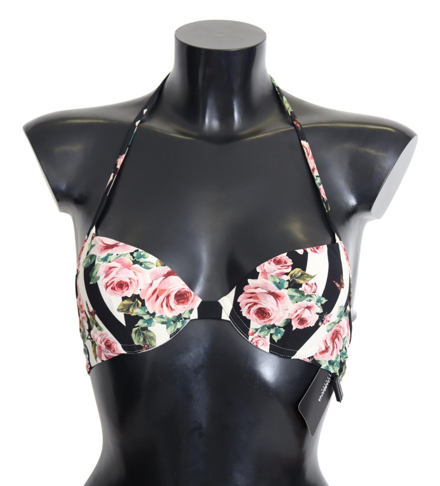 Dolce & Gabbana Elegantes Bikini-Oberteil mit Rosendruck