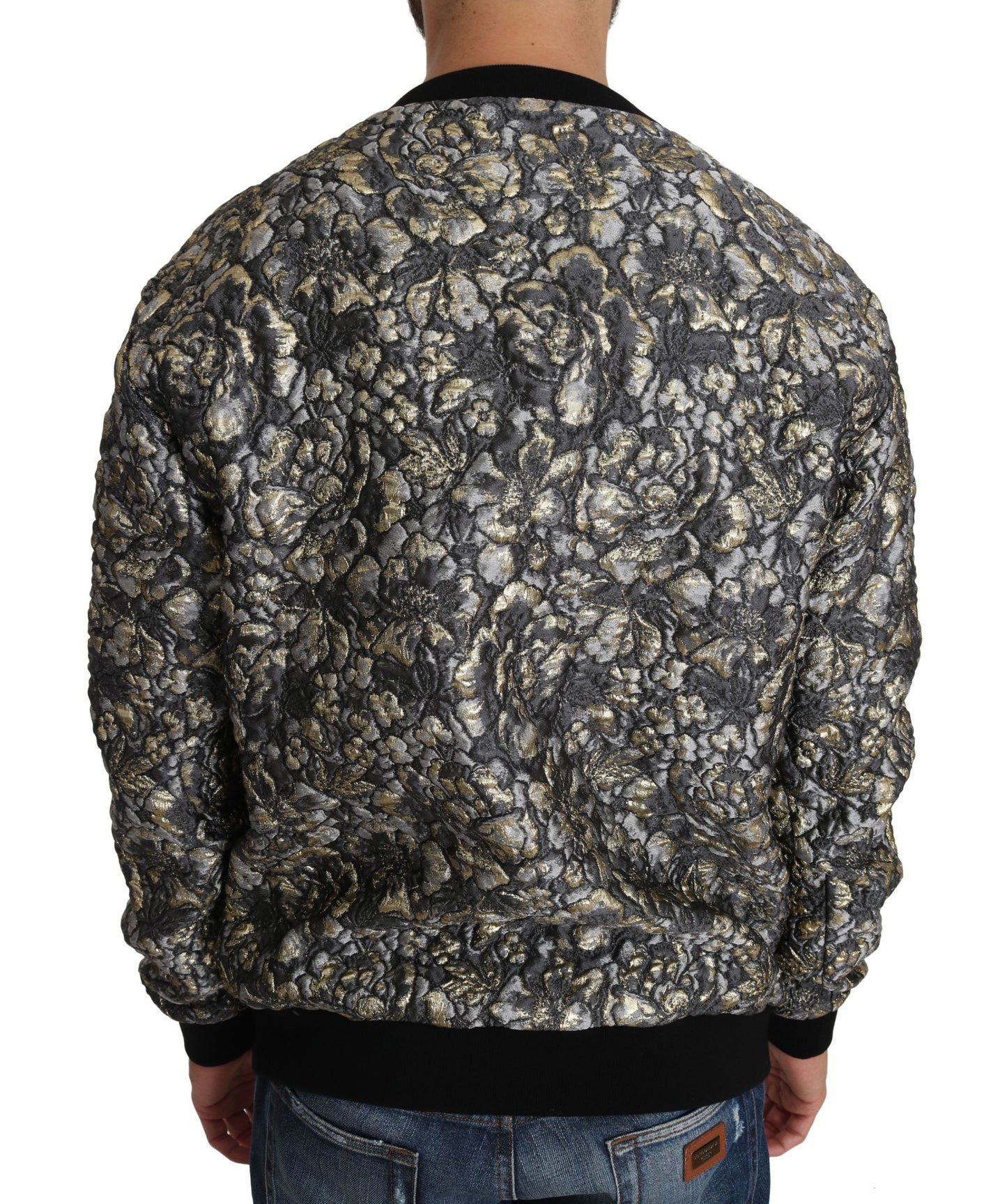 Dolce &amp; Gabbana Samba Jacquard Palm Crew Neck -neulepusero