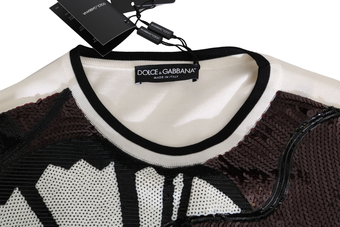 Dolce &amp; Gabbana New York Jazz sequined silk sweater