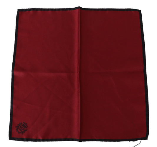 Dolce &amp; Gabbana Elegant Red Silk Square Handkerchief