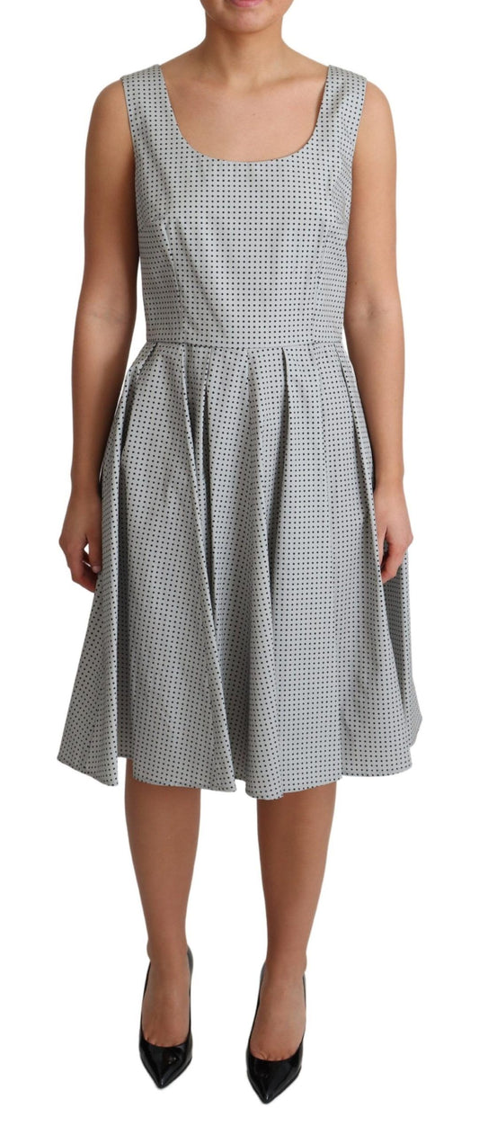 Dolce &amp; Gabbana Chic Polka Dot Sleeveless A-Line Dress