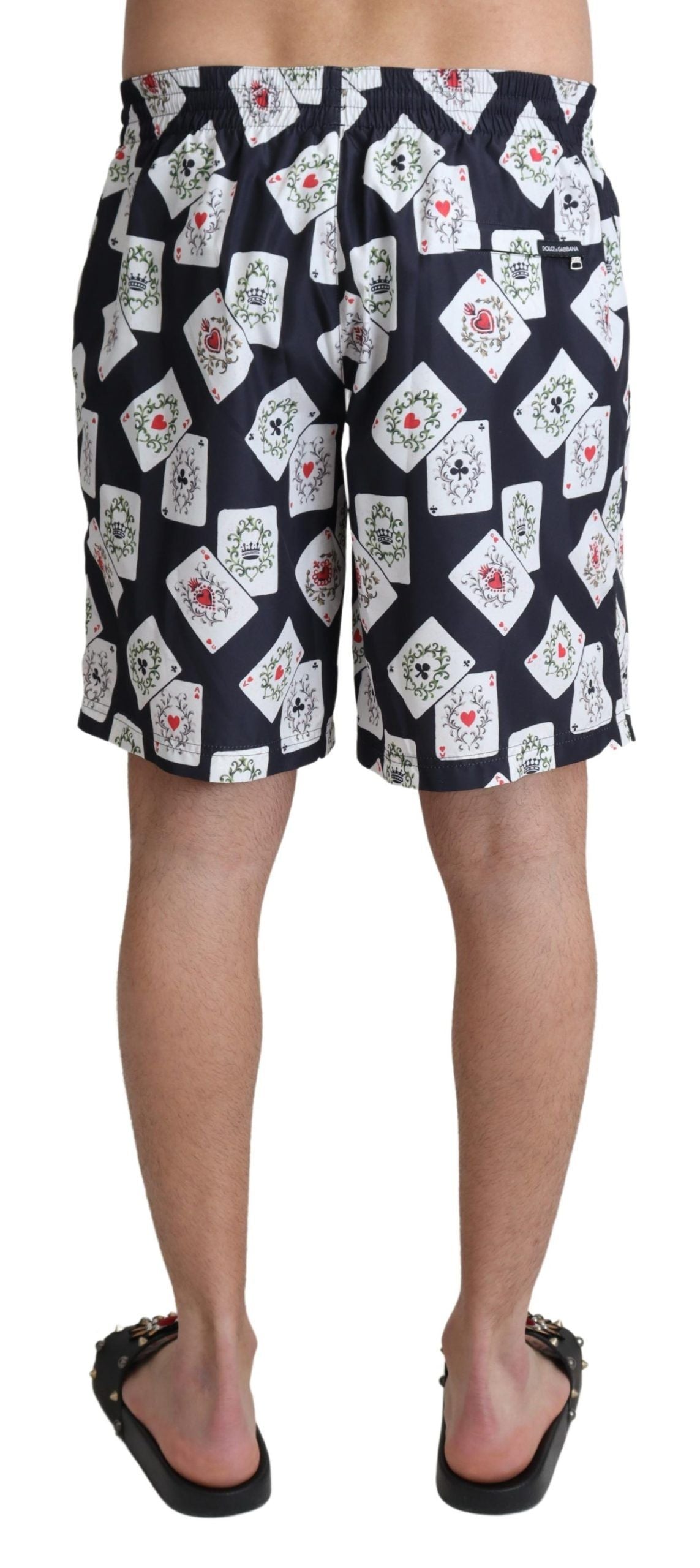 Dolce &amp; Gabbana Multicolor Card Deck printed swim shorts