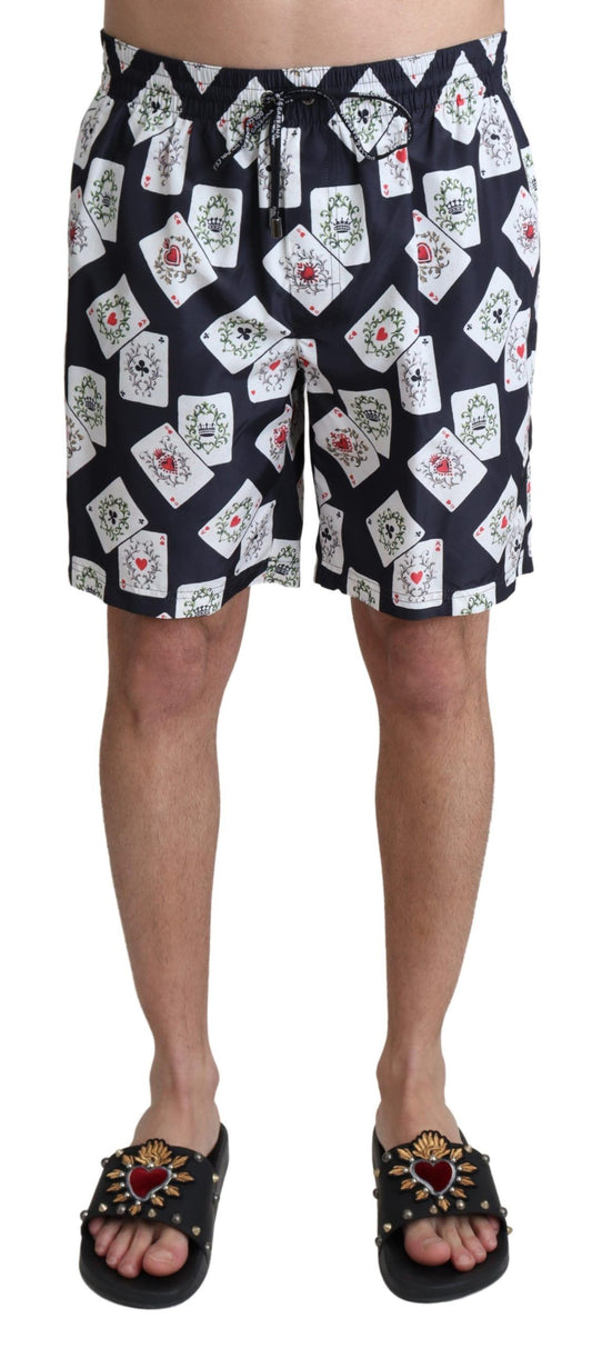 Dolce &amp; Gabbana Multicolor Card Deck printed swim shorts