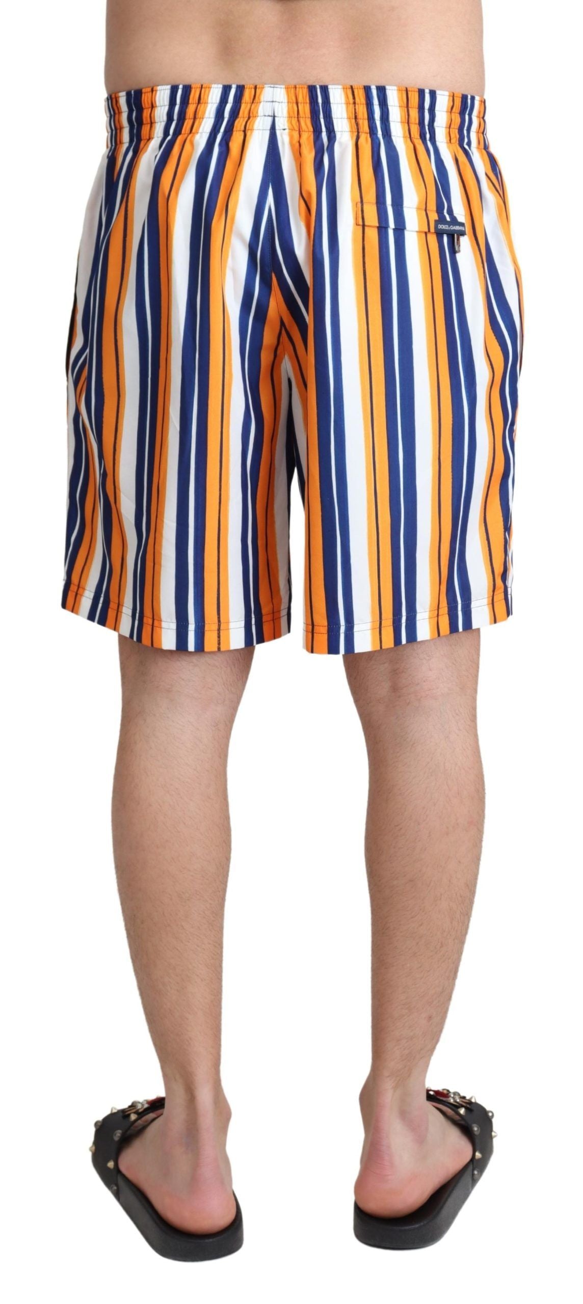 Dolce &amp; Gabbana Multicolored Striped Swim Shorts