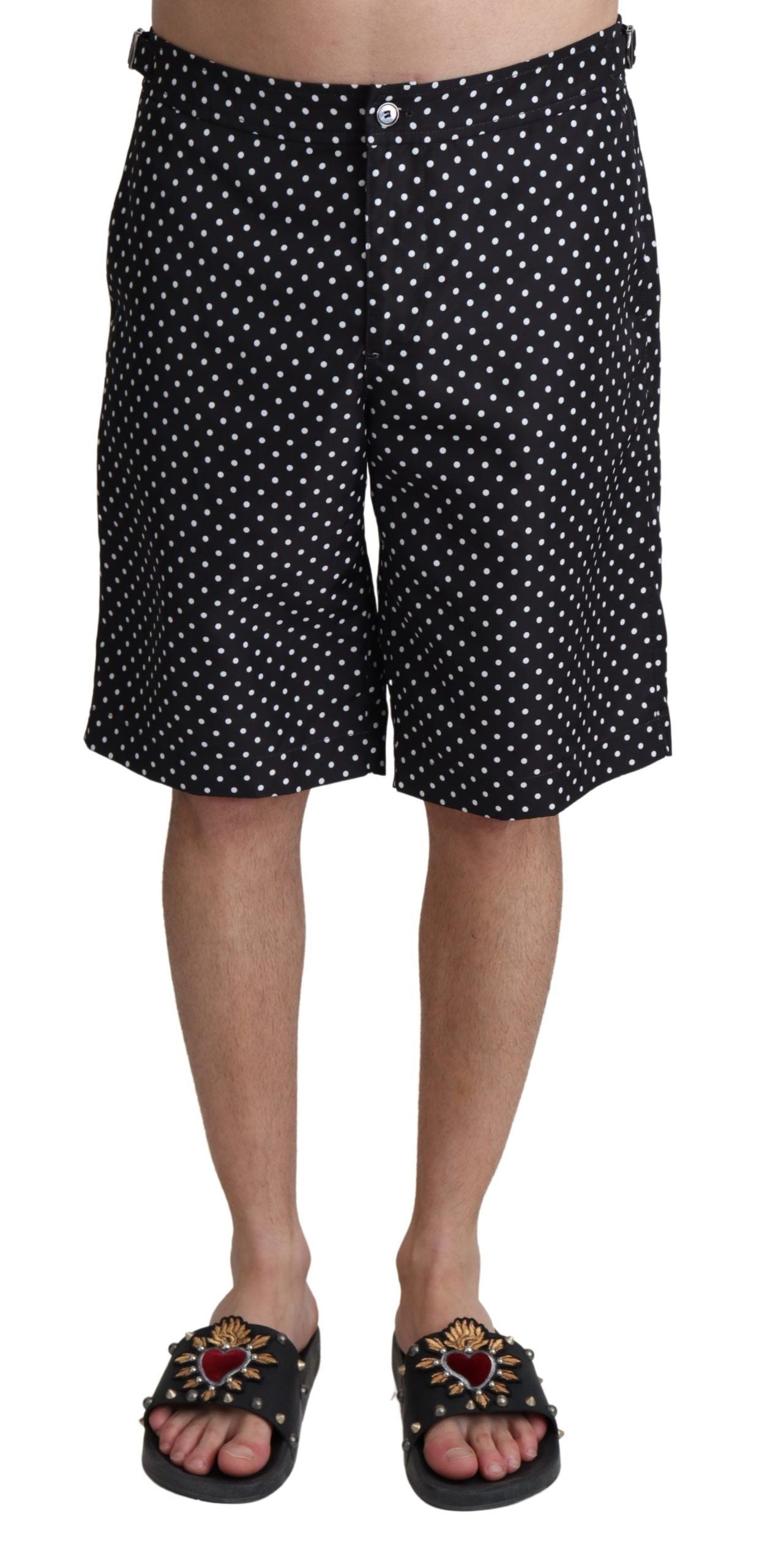 Dolce &amp; Gabbana Polka Dot Elegance Swim Trunks Boxer