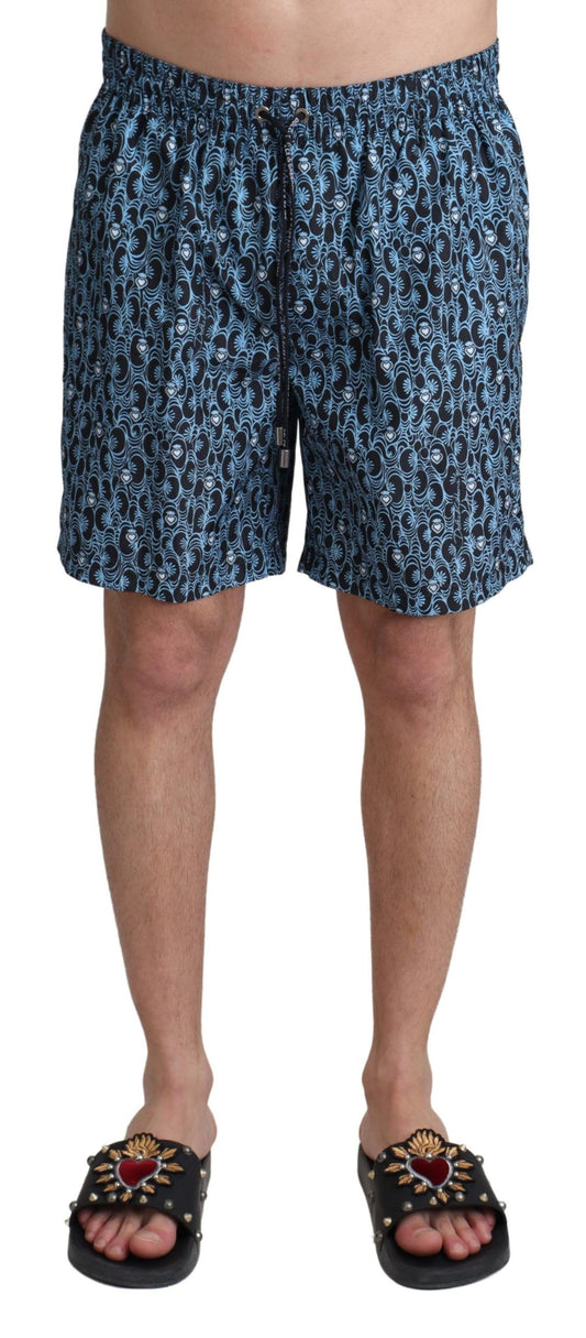 Dolce & Gabbana Schicke blaue Badehose mit Kordelzug