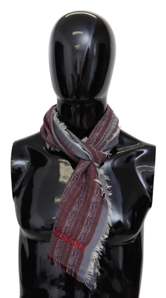 Missoni Chic Multicolor Designer Scarf Made of Wool Blend