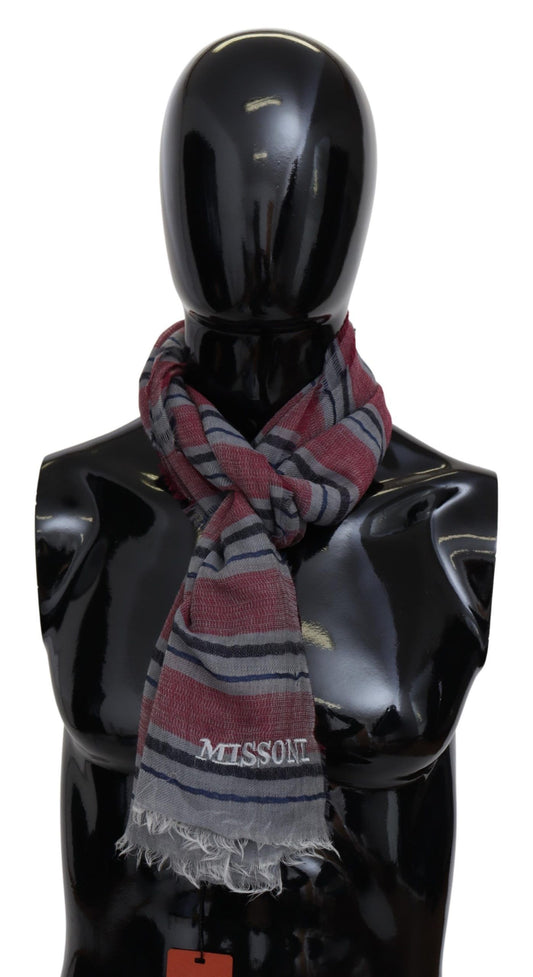 Missoni Elegant multicolored striped wool scarf