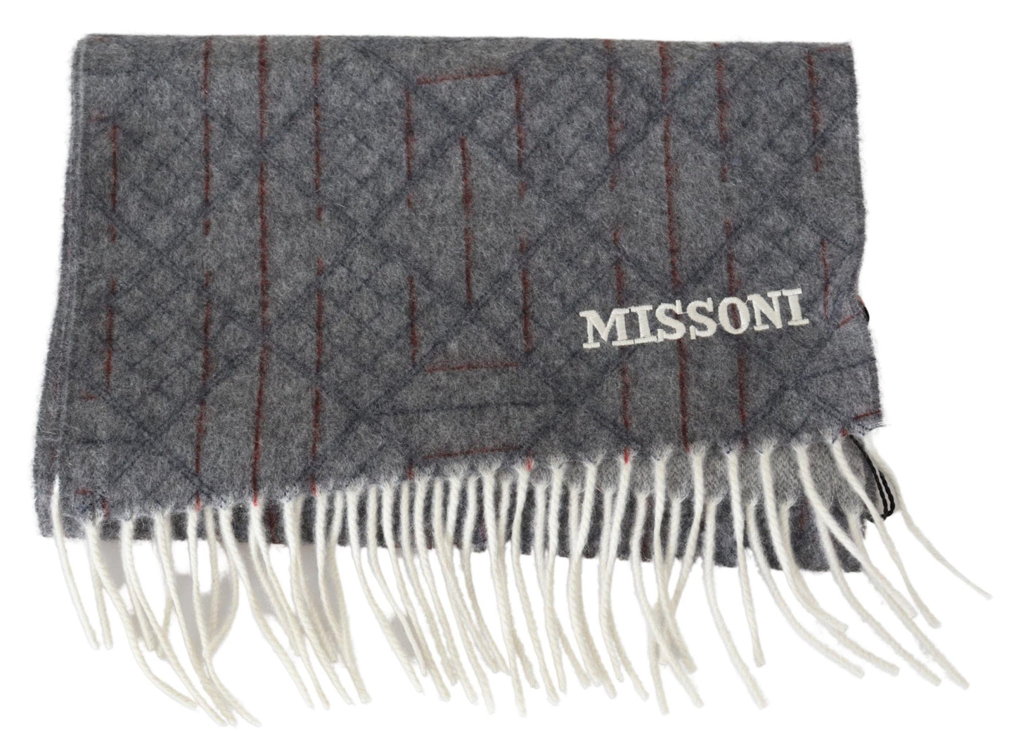 Missoni Elegant Unisex Cashmere -huivi, jossa tunnuskuvio