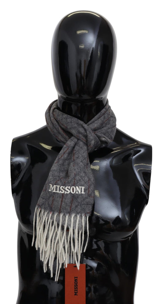 Missoni Elegant Unisex Cashmere -huivi, jossa tunnuskuvio