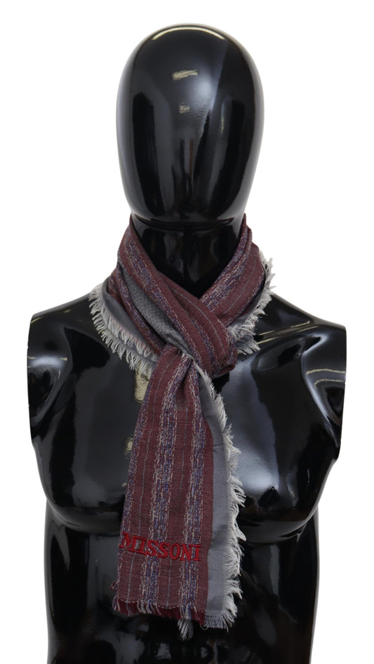 Missoni Elegant striped wool logo scarf