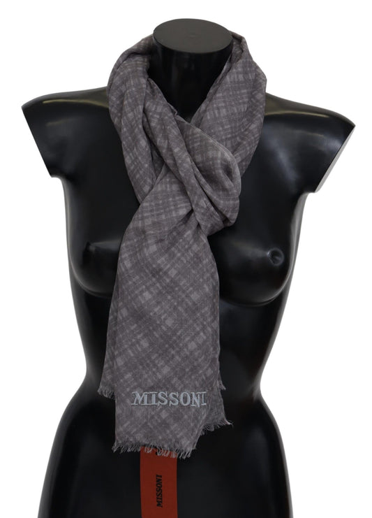 Missoni Elegant checked scarf made of a wool-silk blend