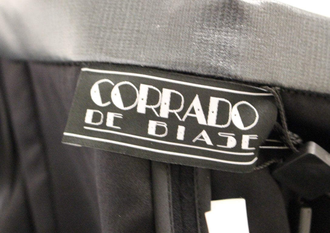 Corrado De Biase Elegant black skirt made of a wool-cotton blend