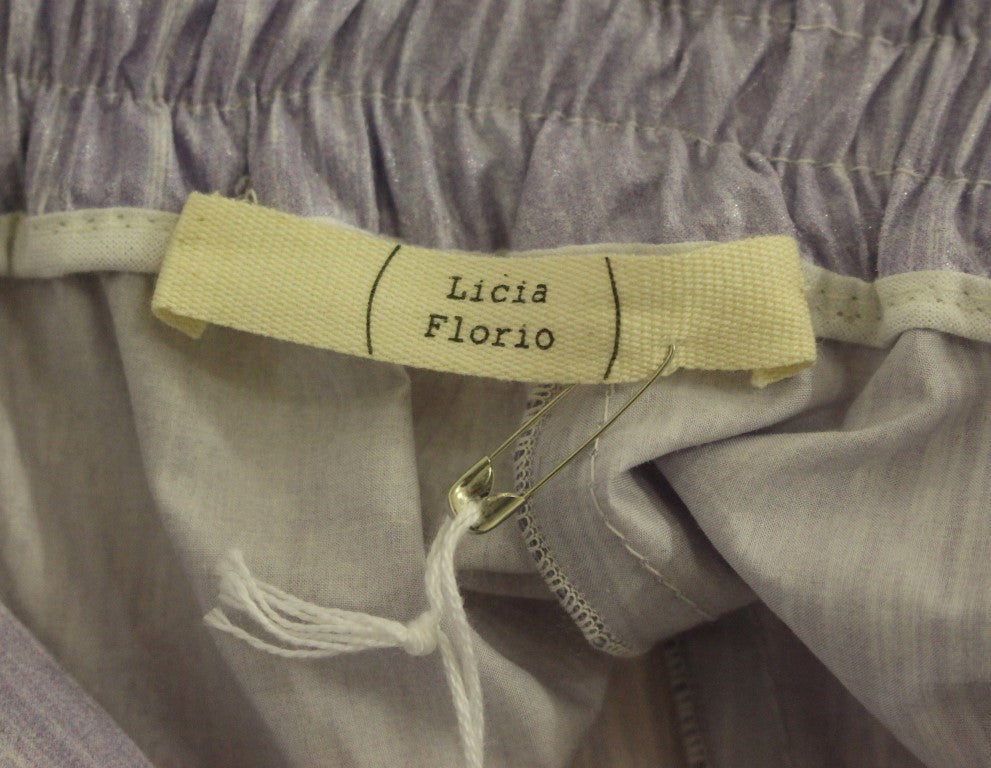 Licia Florio Elegante lila Viskose-Shorts - seitlicher Reißverschluss