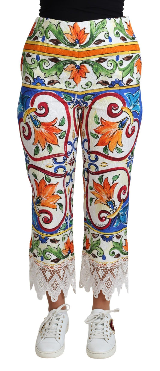 Dolce &amp; Gabbana Majolica High-waisted trousers