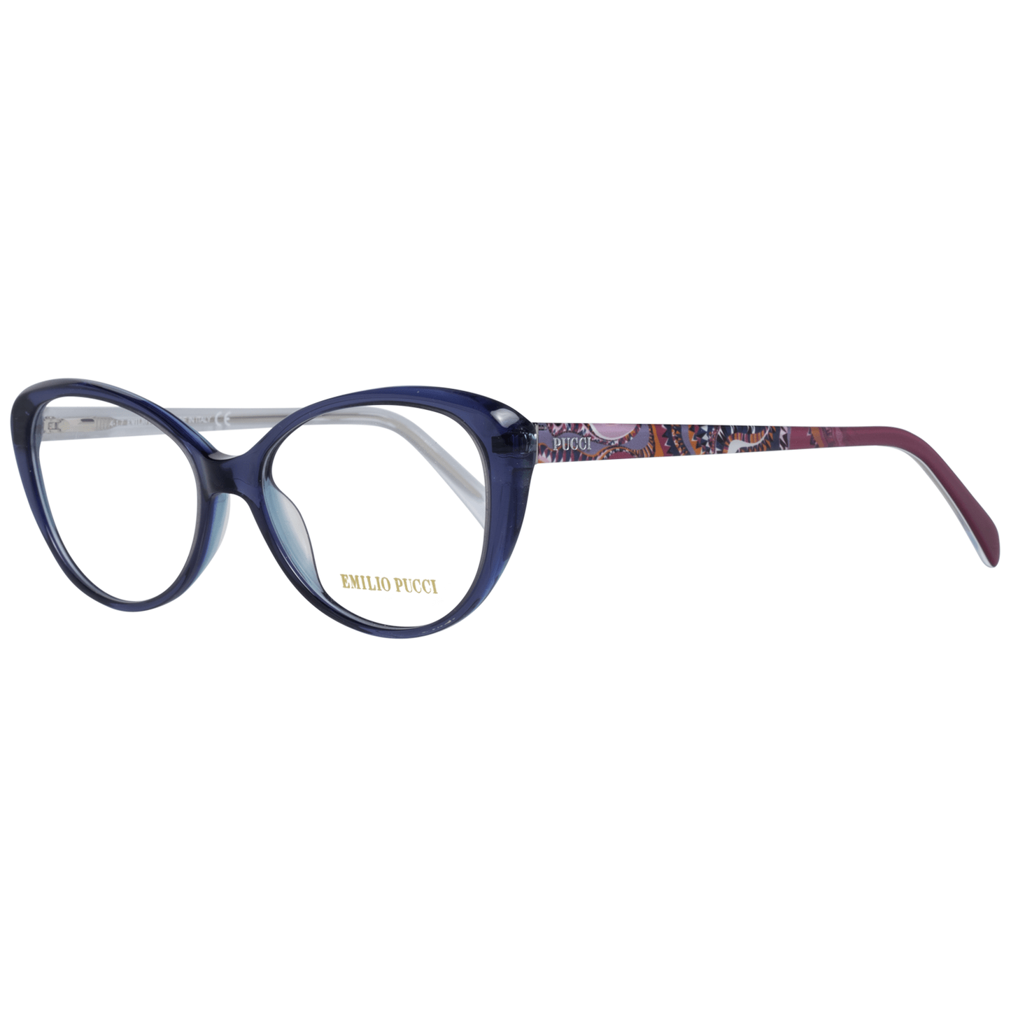 Emilio Pucci Schicke blaue Designer-Damenbrille mit Vollrand