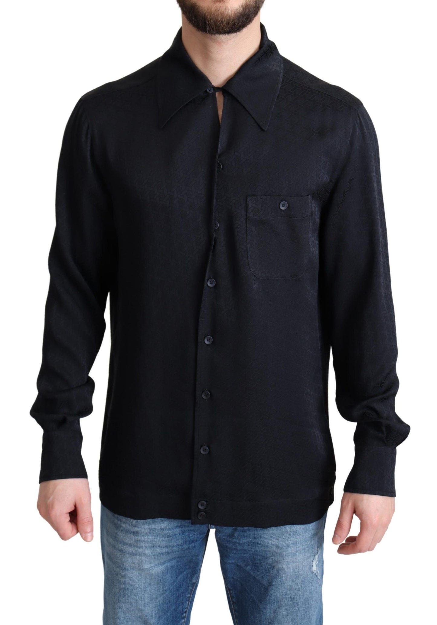 Dolce &amp; Gabbana Elegant casual shirt made of jacquard silk