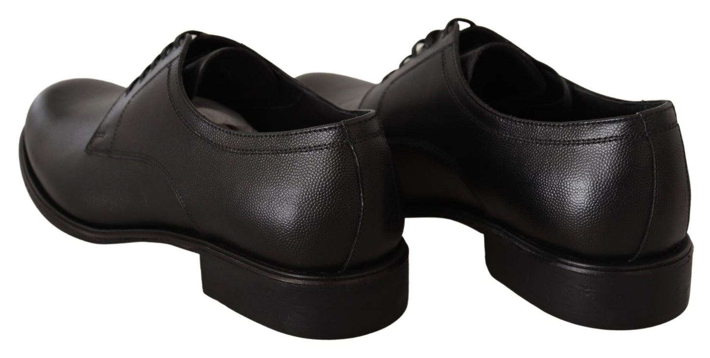 Dolce &amp; Gabbana Elegant Derby Shoes in Black Leather