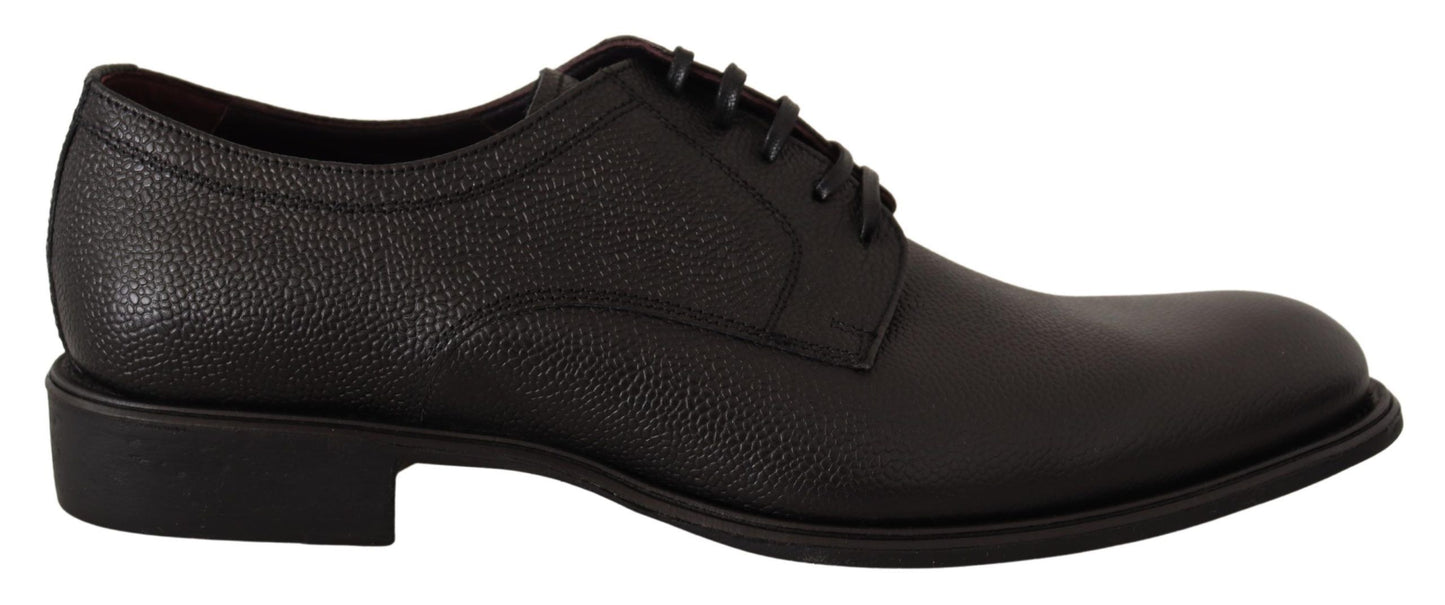 Dolce &amp; Gabbana Elegant Derby Shoes in Black Leather