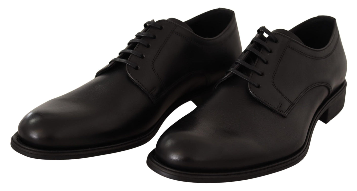 Dolce &amp; Gabbana Elegant Black Derby Shoes