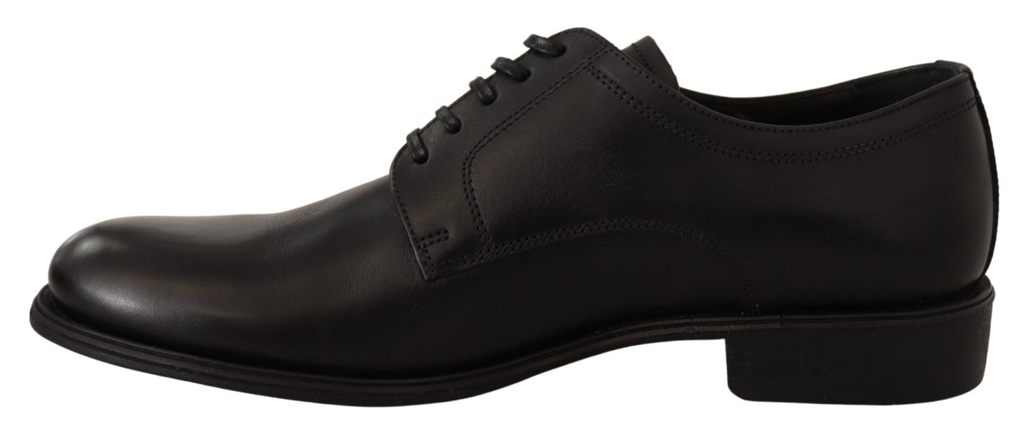 Dolce &amp; Gabbana Elegant Black Derby Shoes