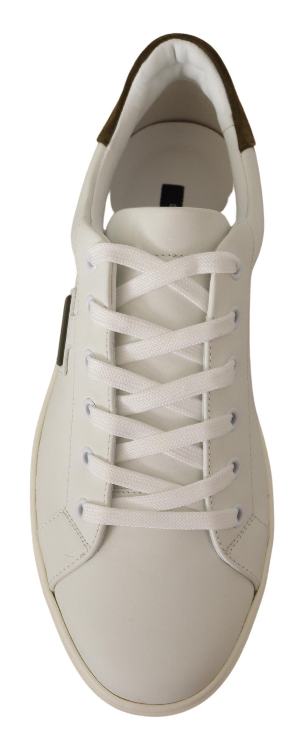 Dolce &amp; Gabbana Chic White Leather Sneakers for Men