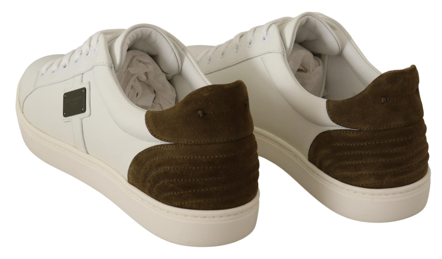 Dolce &amp; Gabbana Chic White Leather Sneakers for Men