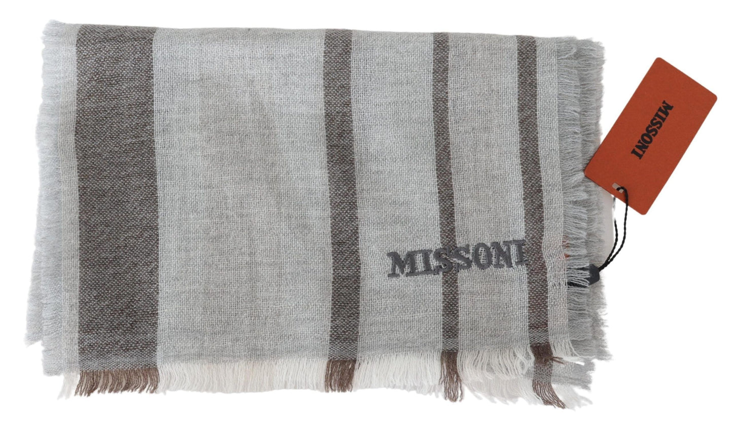 Missoni Multicolor Wool Stripe Fringed Huivi Unisex