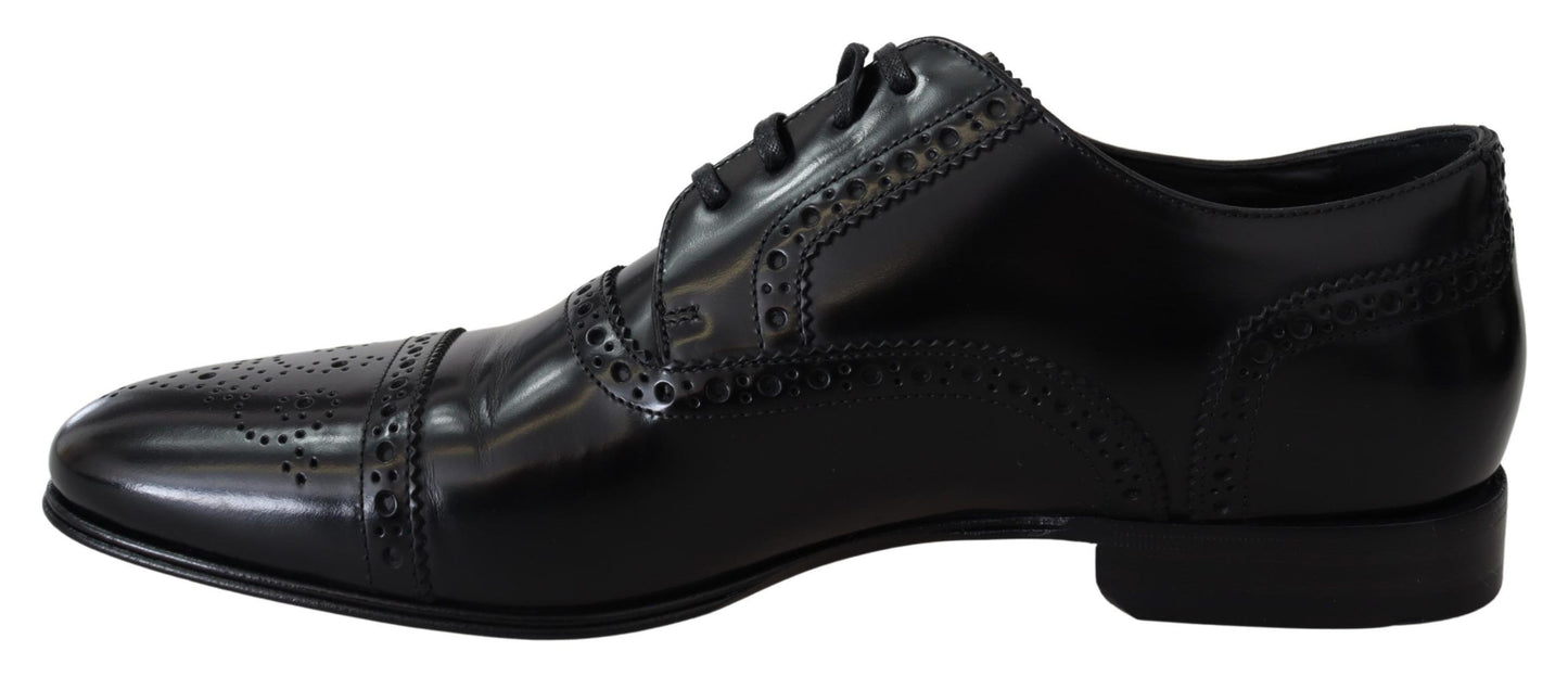 Dolce &amp; Gabbana Elegant formal derby shoes in black leather