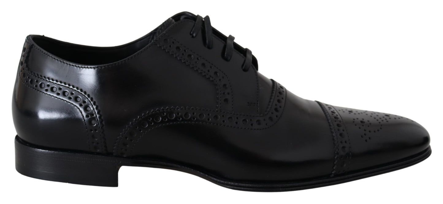 Dolce &amp; Gabbana Elegant formal derby shoes in black leather