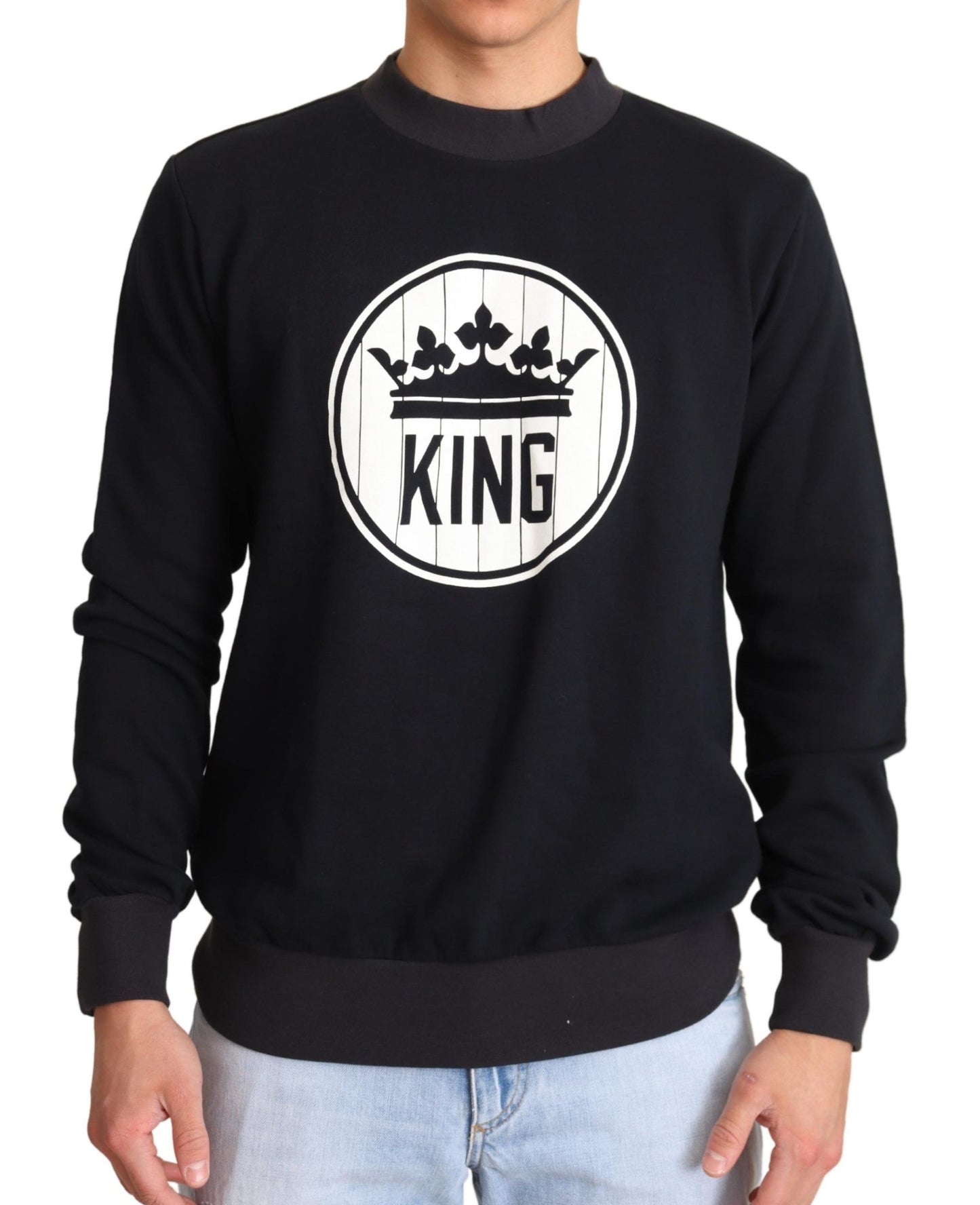 Dolce &amp; Gabbana Regal Crown Motif Crew Neck -neulepusero