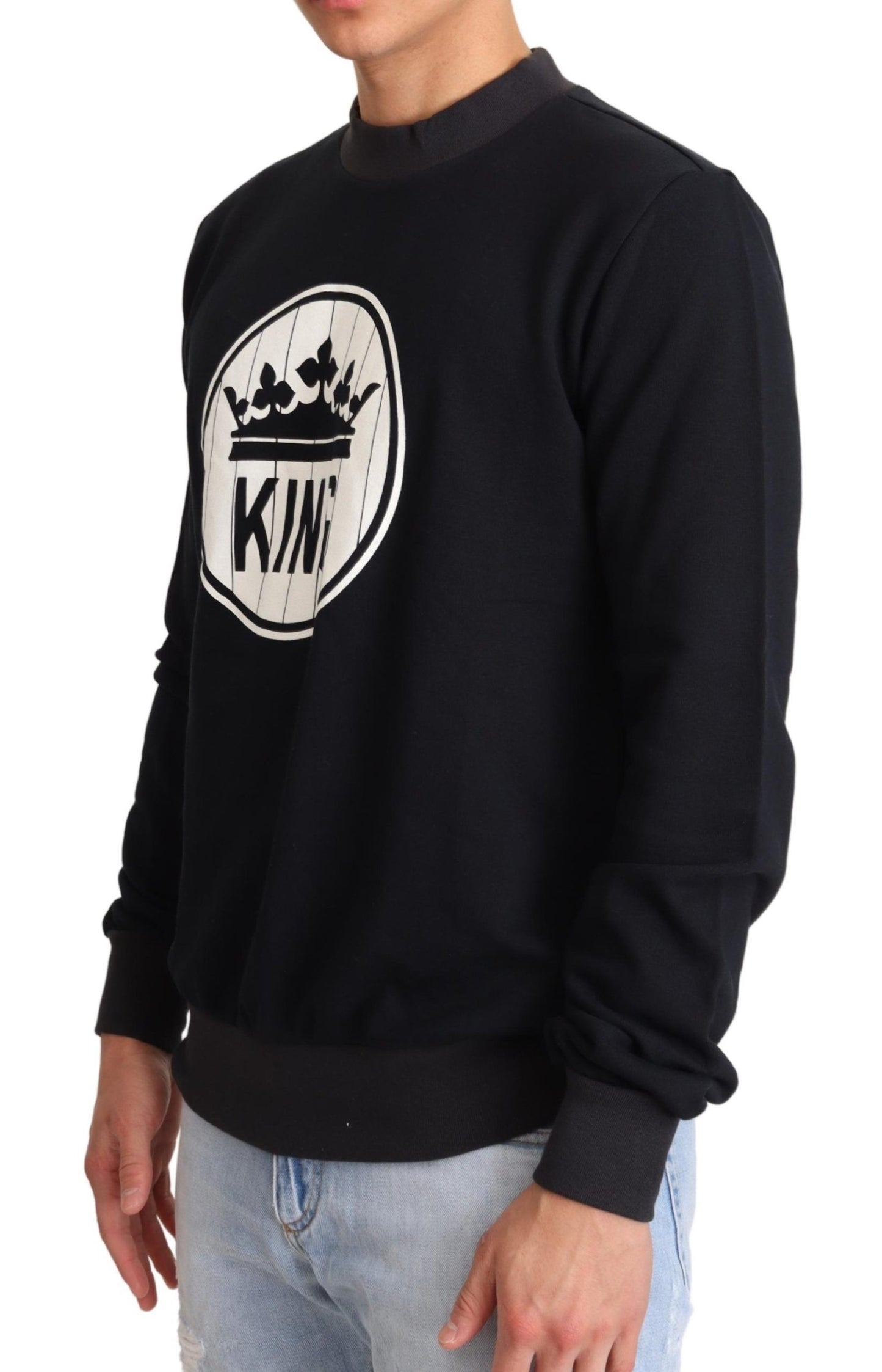 Dolce &amp; Gabbana Regal Crown Motif Crew Neck -neulepusero