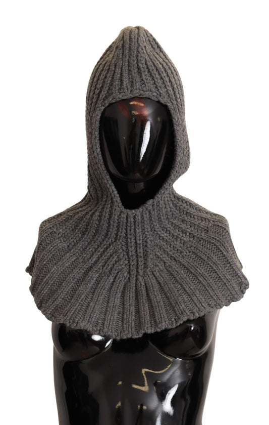 Dolce &amp; Gabbana Elegant Cashmere Hood Scarf in Grey