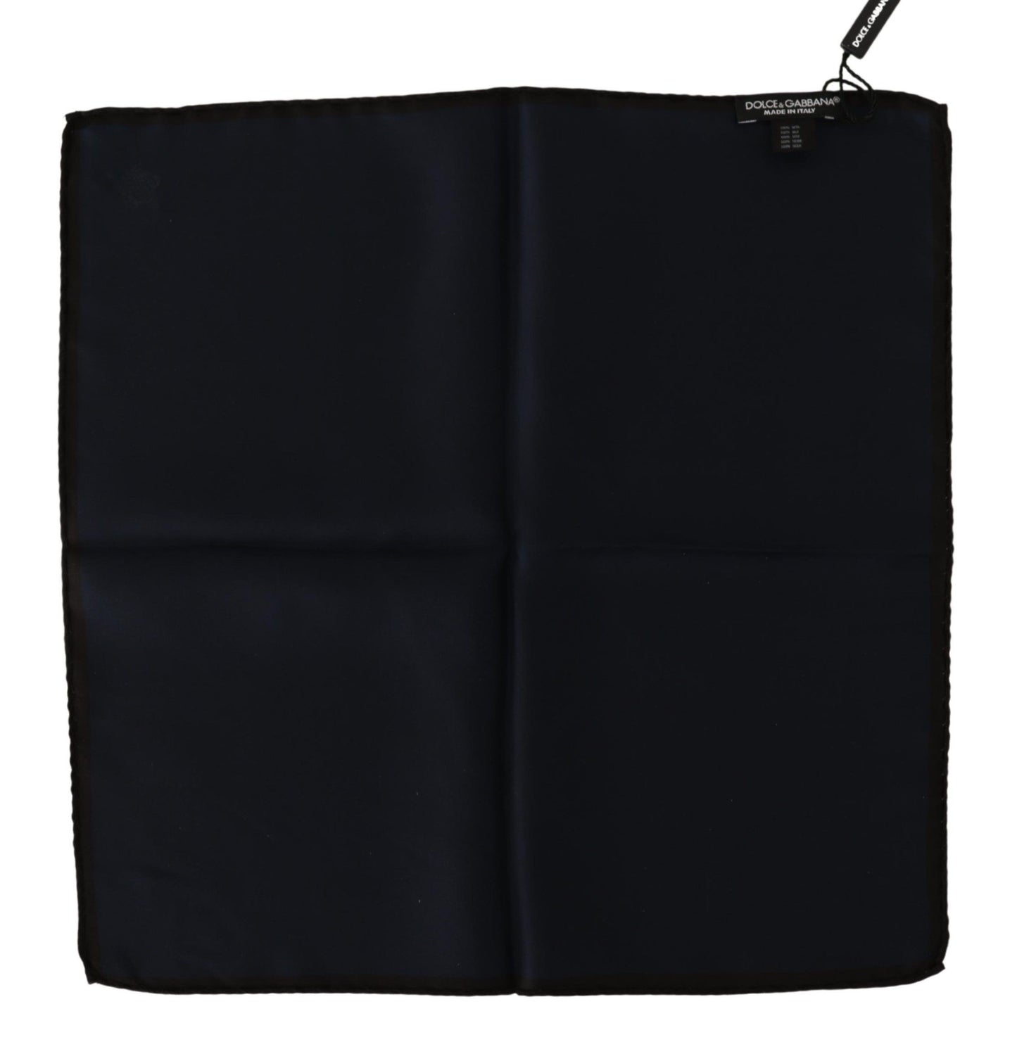 Dolce &amp; Gabbana Elegant Silk Pocket Square Musta Pocket Square