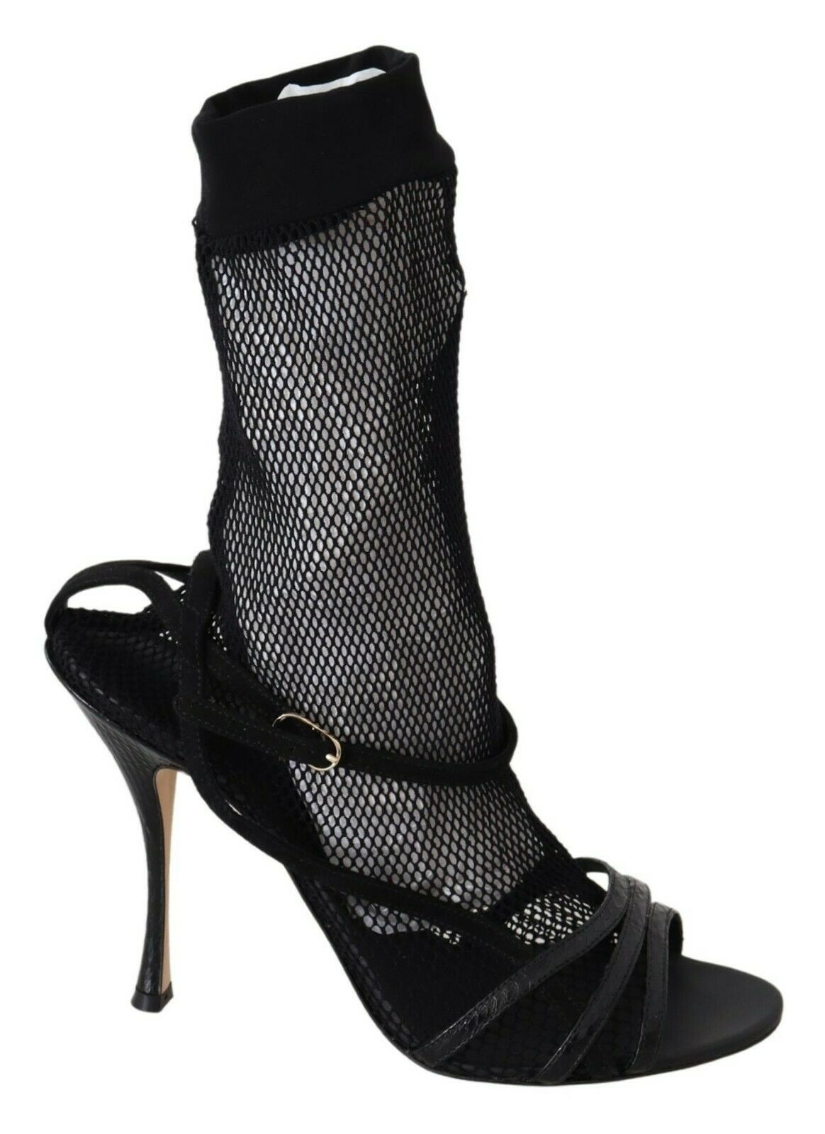 Dolce &amp; Gabbana Chic mustat mesh-stilettosandaalit