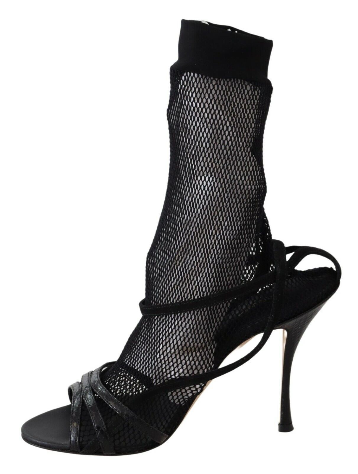 Dolce &amp; Gabbana Chic mustat mesh-stilettosandaalit