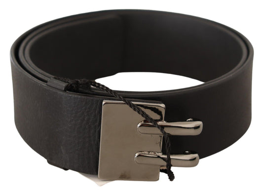 Costume National Elegant fashion belt made of black leather