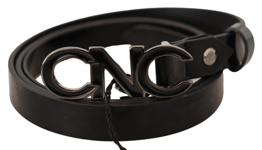 Costume National Elegant fashion belt made of black leather