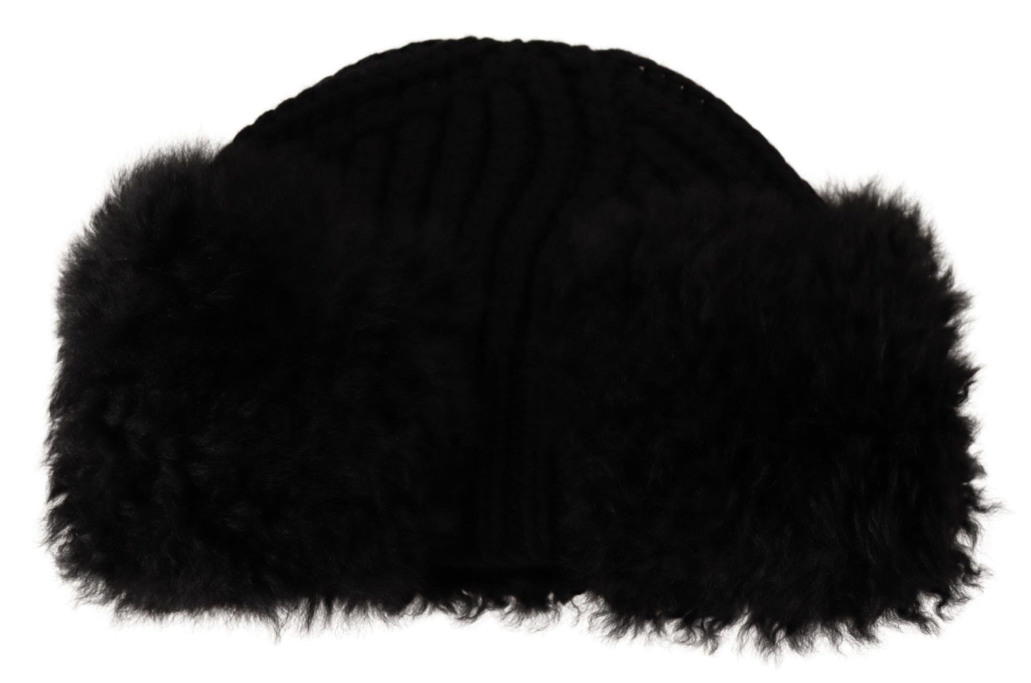 Dolce &amp; Gabbana Elegant Black Cashmere Alpaca Fur Hat