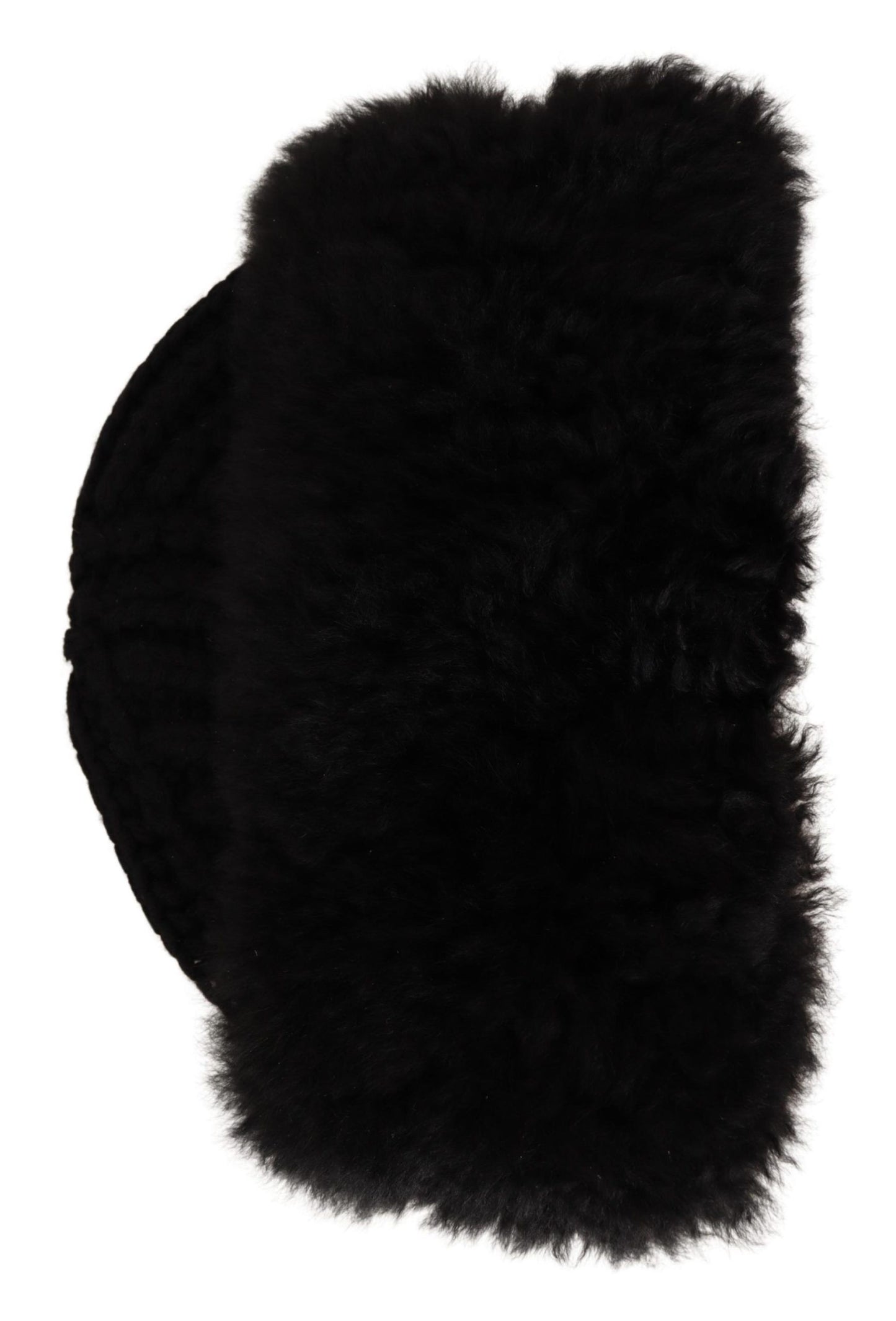 Dolce &amp; Gabbana Elegant Black Cashmere Alpaca Fur Hat