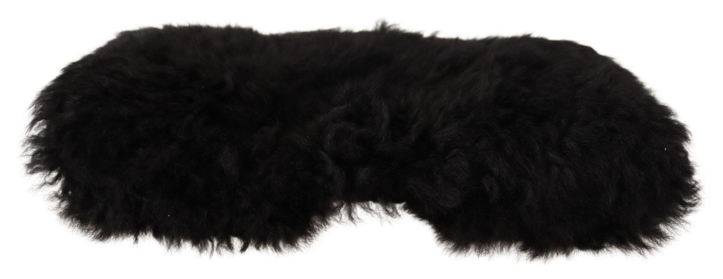 Dolce &amp; Gabbana Elegant Black Cashmere Alpaca Fur Hat