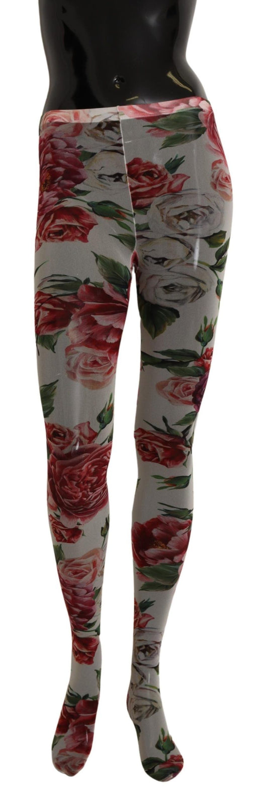 Dolce & Gabbana Florale Eleganz Italienische Nylonstrumpfhose