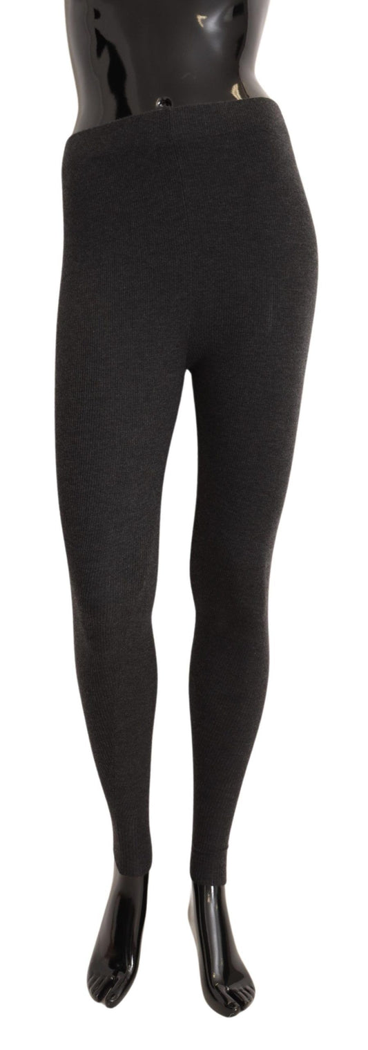 Dolce &amp; Gabbana Elegant Grey Cashmere Tights - Luxe Comfort