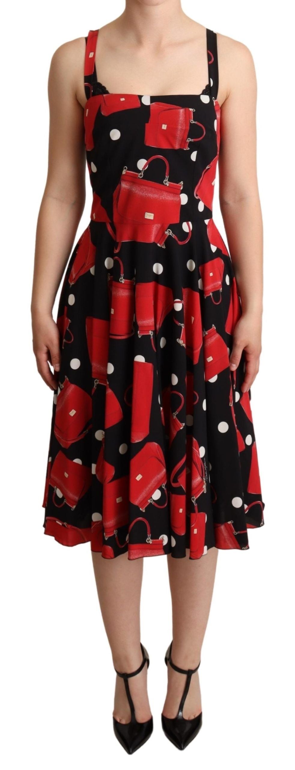 Dolce &amp; Gabbana Sisilian taskuprinttihihaton midi-mekko