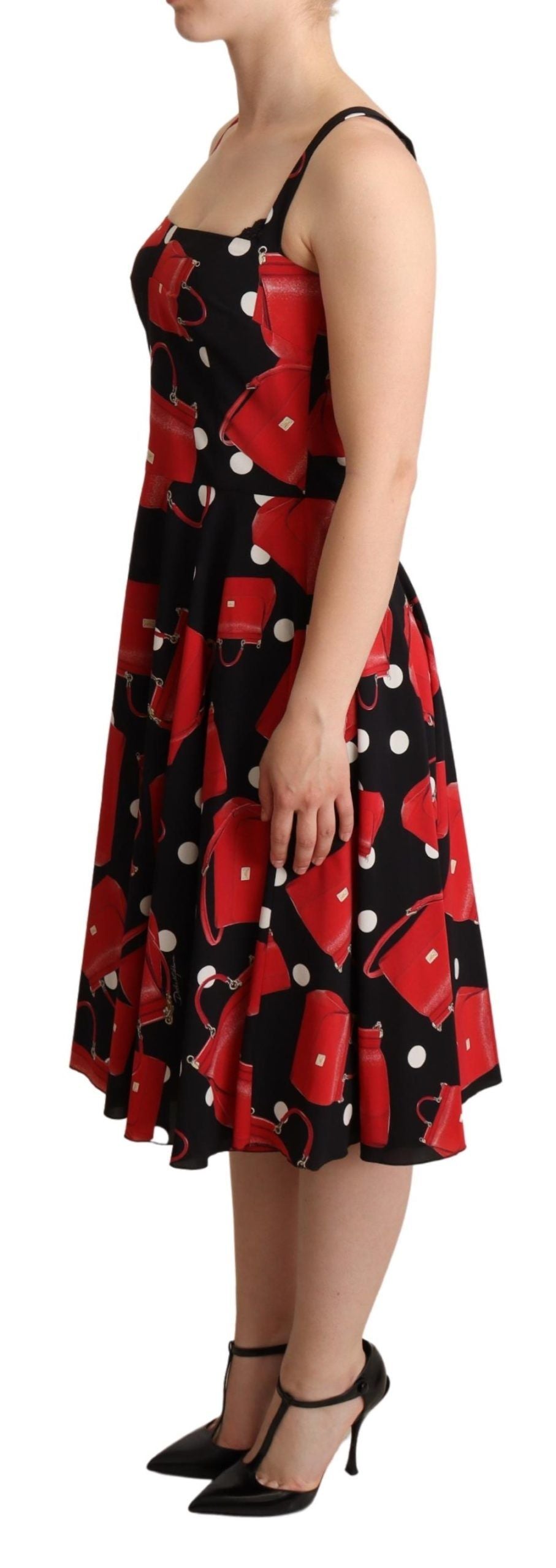 Dolce &amp; Gabbana Sisilian taskuprinttihihaton midi-mekko