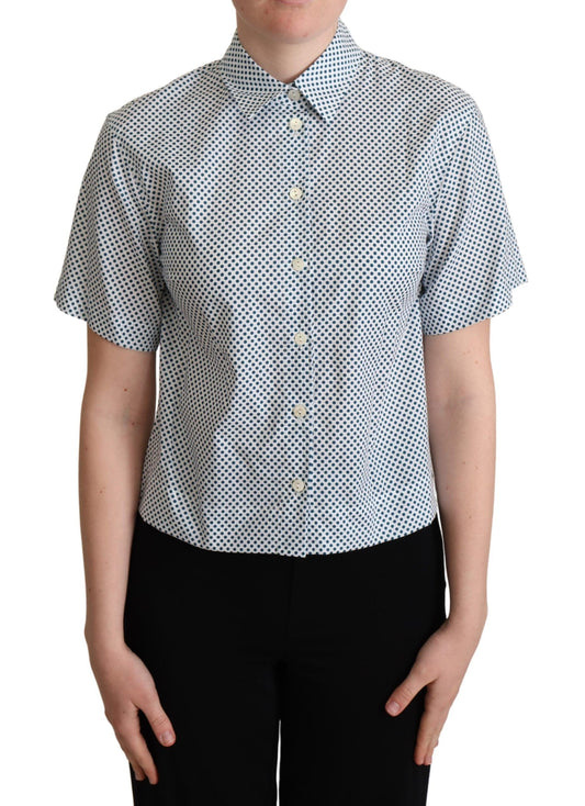 Dolce & Gabbana Elegantes Polka Dot Poloshirt aus Baumwolle