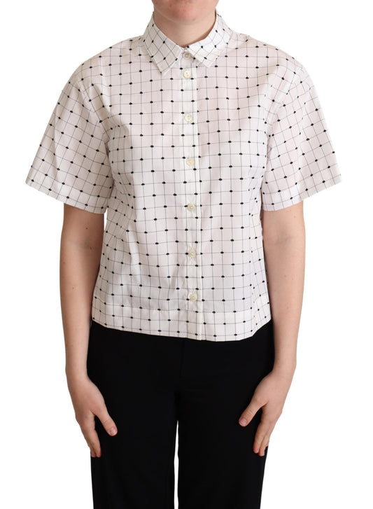 Dolce & Gabbana Schickes monochromes Polka Dot Poloshirt