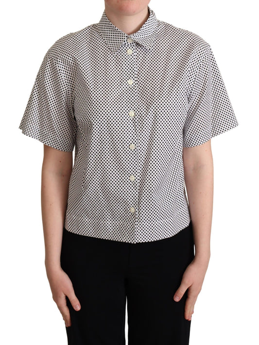 Dolce &amp; Gabbana Elegant Polka Dot Cotton Polo Shirt